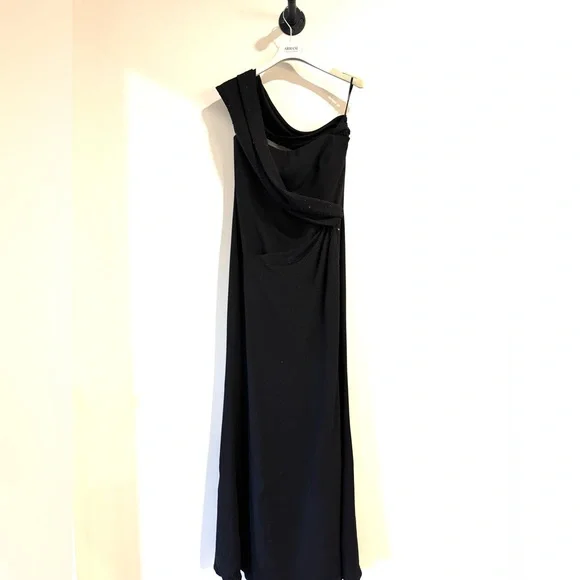 EUC Women’s Custom Armani Collezioni Classic Black Dress 6
